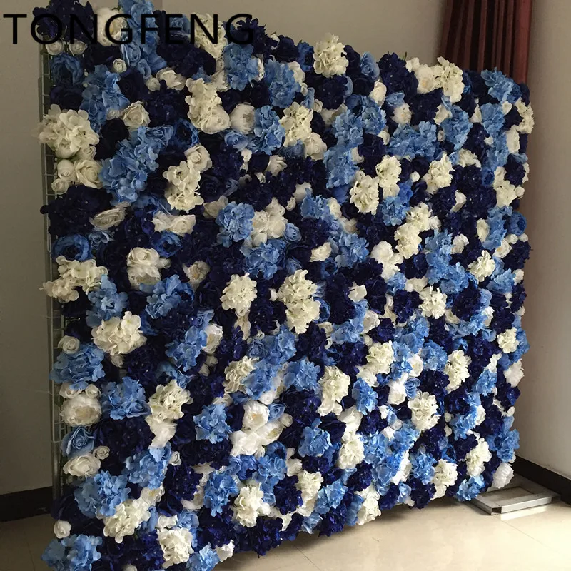 

10pcs/lot Artificial silk hydrangea rose peony flower wall wedding backdrop decoration flower runner wedding decoration TONGFENG