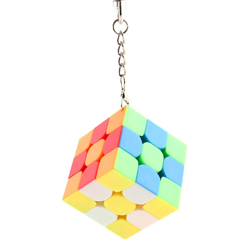 

30mm MoYu Keychain 3x3x3 Mini Magic cube Speed Smooth Rotation Puzzle cube Non Sticker Classic Toys Neo Cube