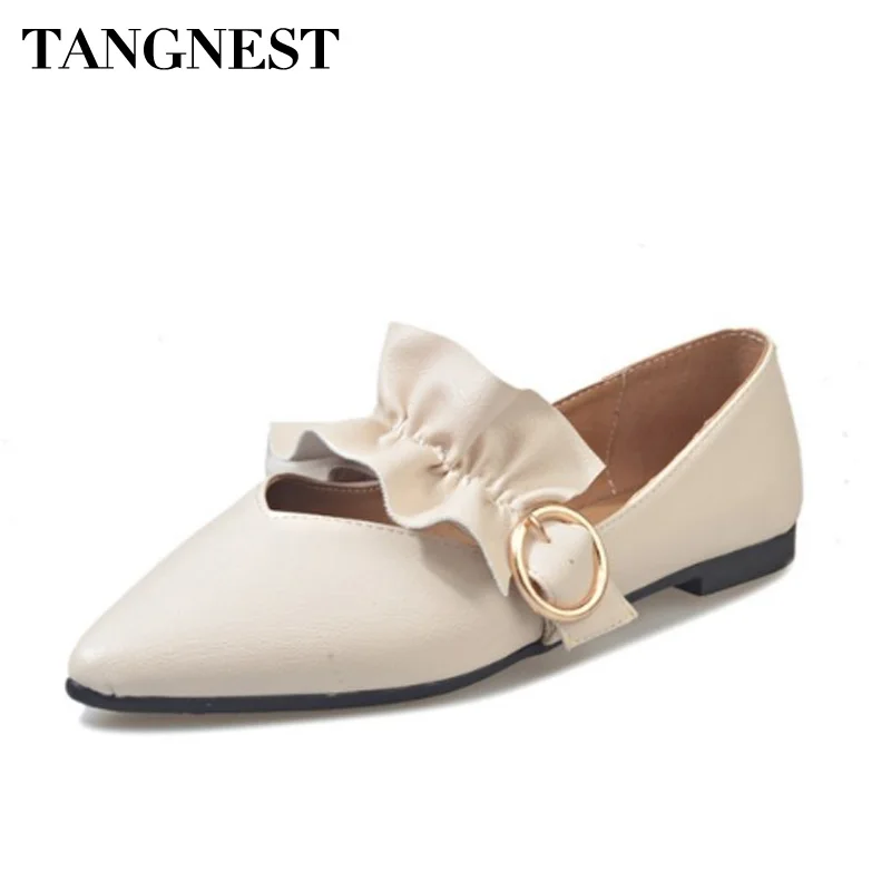 

Tangnest Pointed Toe Women Loafers Fashion Riband Slip On Women Moccasins Soft Casual Shoes For Spring Women Flats XWD6500