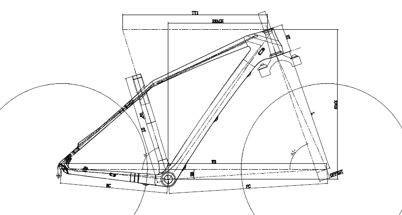 Best High Quality wokecyc black carbon mtb frame 26er 15.5 inch  mountain bike carbon frame ,Easy to install external cables 0