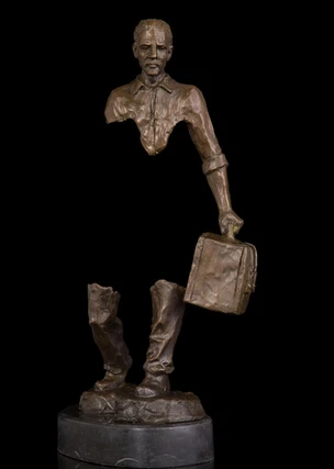 Copper Brass Hombre de modern abstract sculpture figure statues for home studio gallery Viaje del Alma | Дом и сад