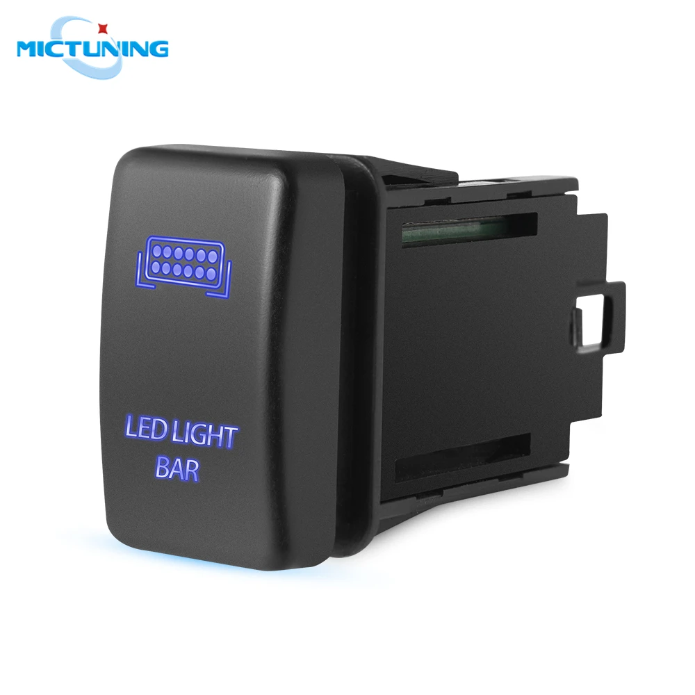 

MICTUNING Laser Etched Symbol Blue LED Push Button ON/OFF Switch W/ Connector Wire Kit for Suzuki Vitara Escudo for Ford Ranger
