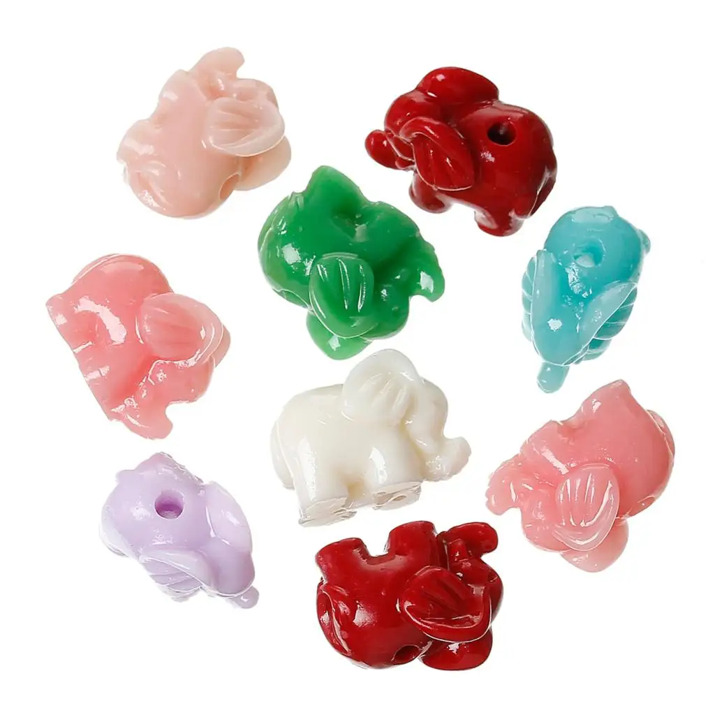 

DoreenBeads Simulated Coral Loose Beads Elephant Mixed About 15mm( 5/8") x 11mm( 3/8"), Hole: Approx 1.7mm, 2 PCs