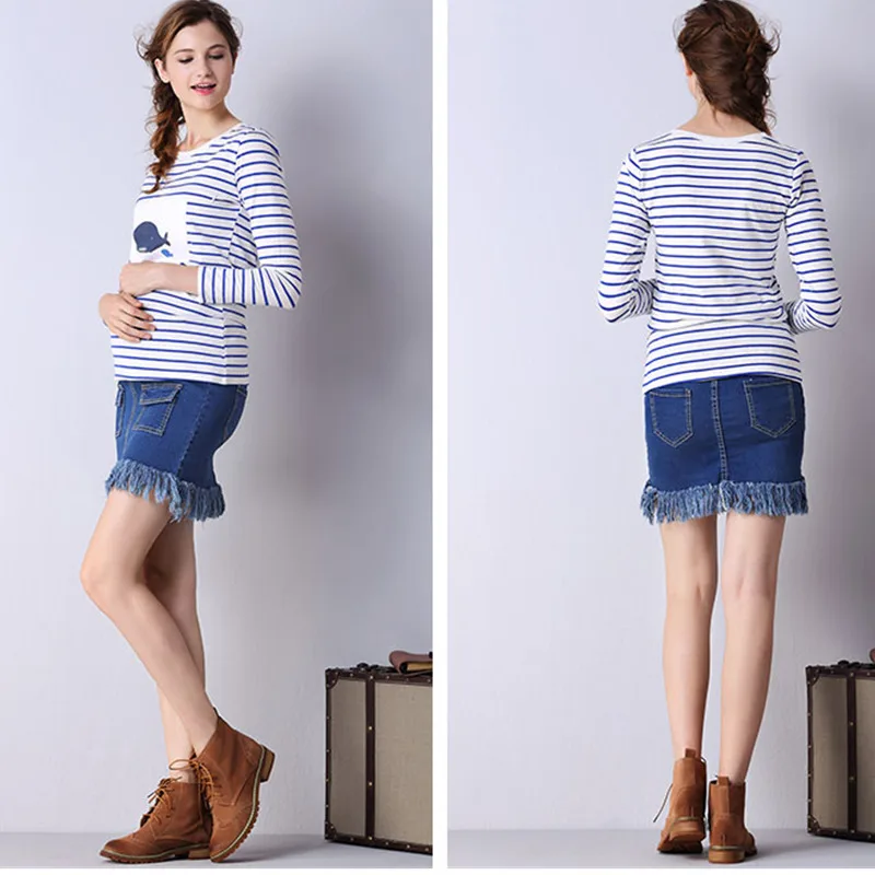 Джинсовый живот зауженные джинсы карандаш платье для беременных короткий