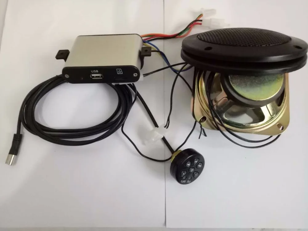 

12v Motorcycle MP3/scooter big power amplifier FM radio audio music system support TF card