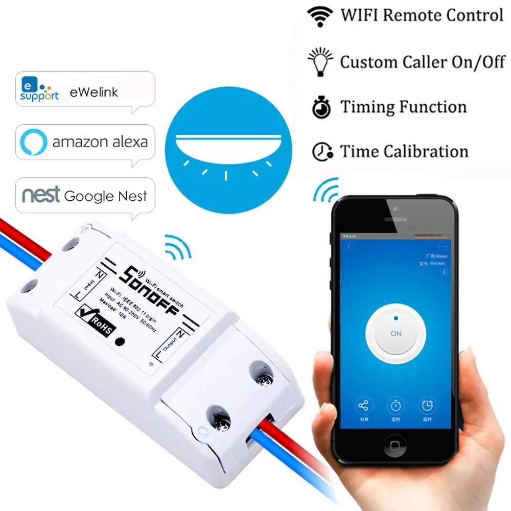 

1PCS Basic Smart Home Wifi Wireless Switch Remote Control Automation Relay Module for Apple Android Smartphones
