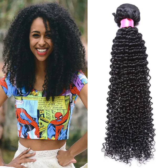 Pineapple Wave Hair Indian Kinky Curly 3pcs Virgin Remy Human Hair