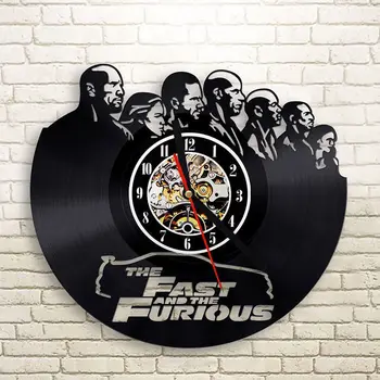 

2019 Hot Sale Horloge Murale Saat Vinyl Record Wall Clock Design The Fast And Furious Clocks 3d Decorative Cd Watch Home Decor