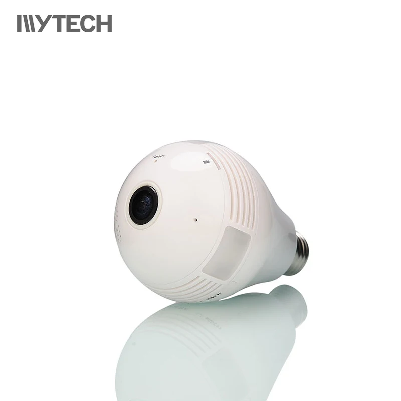 

MYTECH 1.3MP 360 Degree Bulb Light WIFI Camera Fisheye Home Security IP Camera P2P CCTV Remote Viewing