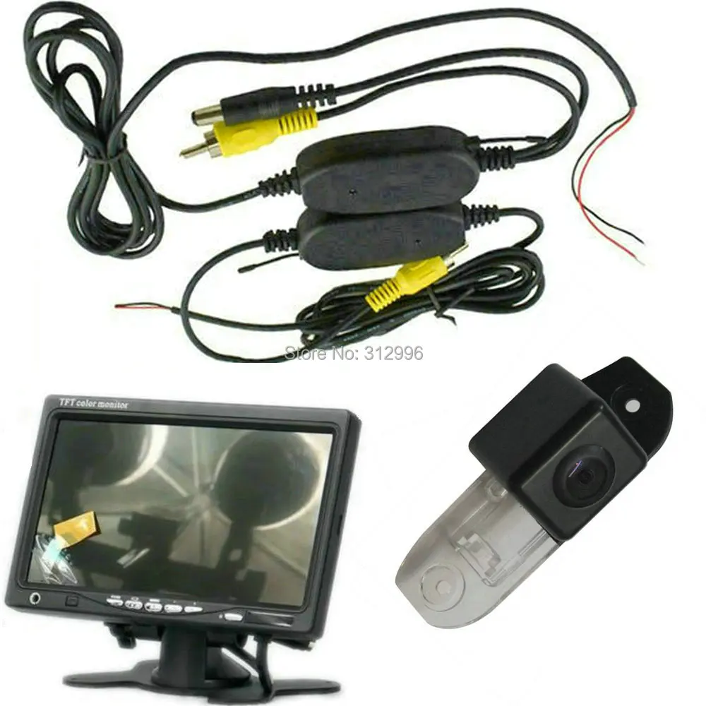 Wireless CCD Car Rear View backup Camera + 7" LCD monitor screen for