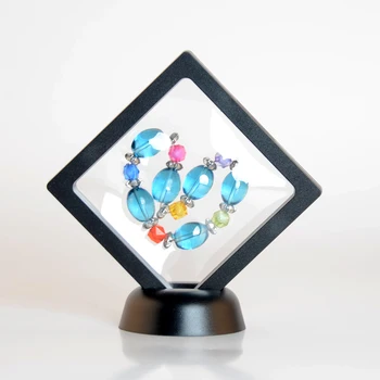 

Transparent 3D Floating Frame Display Holder Box with Stands for Challenge Coins