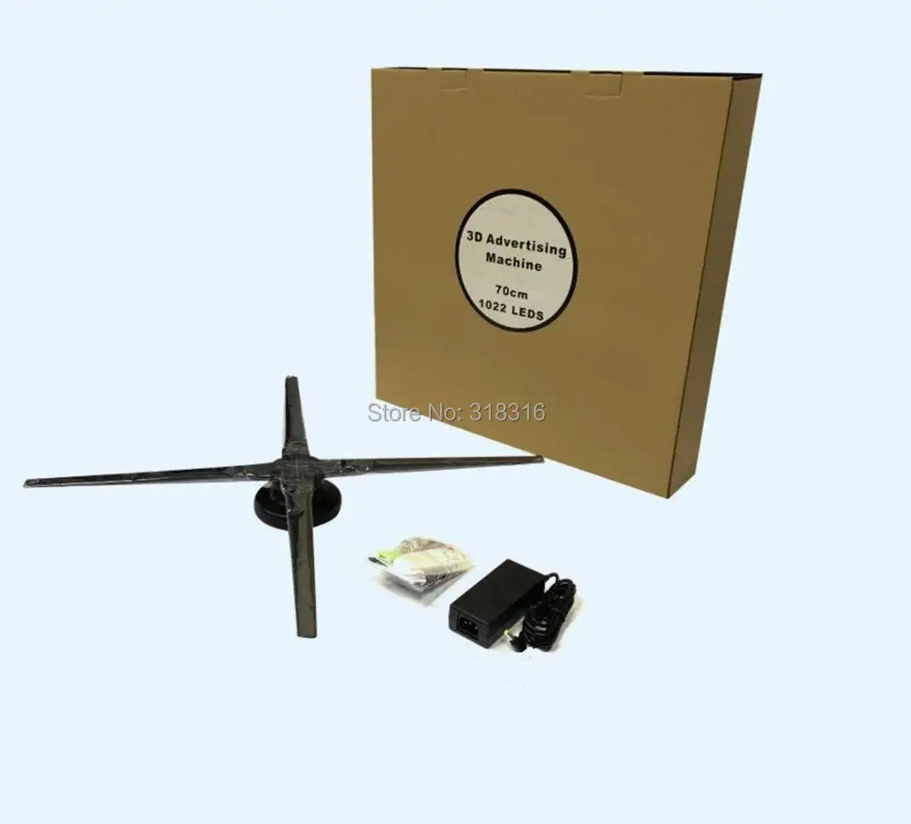 Displamax 70cm wifi(IOS/Android/PC control) 3D hologram advertising led fan holographic display advertising light