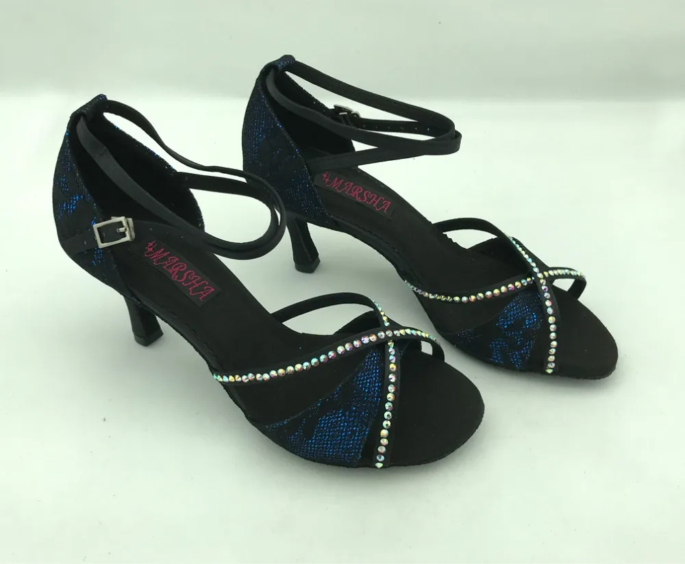 

Hot Sale womens Latin Dance Shoes professional ballroom Salsa shoes Tango Wedding & Party Shoes 6231BGL with Rhinestones