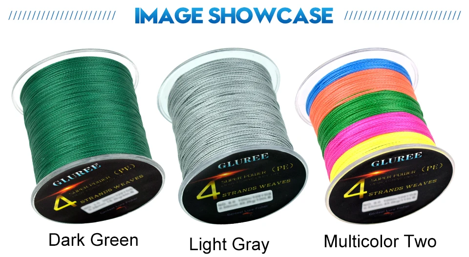 GLUREE 300M328Yards 4 Stands PE Line Braided Fishing Line 100%PE Multifilament Fishing Line Super Strong High Quality 15LB-50LB (15)