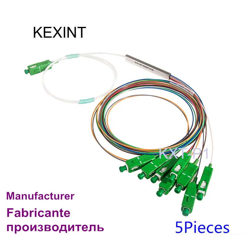 

Manufacturer Fiber optical PLC splitter connectors technology splitters 1*8 0.9 SC / APC / 5Pieces