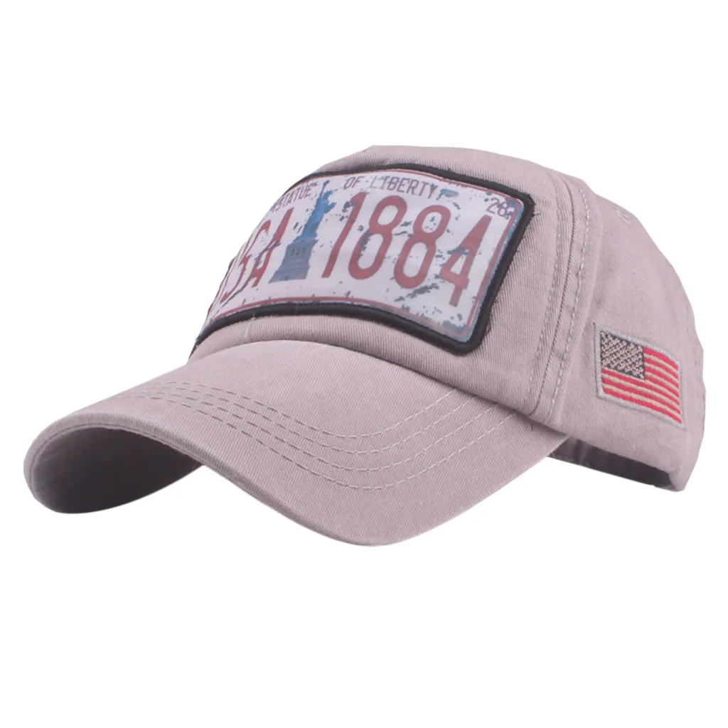 1884 nuevo EE. UU. gorra de béisbol América bandera sombrero Safari Baseball de Strapback para hombres y mujeres de venta al por mayor Dropshipping. exclusivo. A3