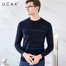 UCAK Brand Merino Wool Sweater Men Clothes 2019 New Arrival Autumn Winter Cashmere Pullover Men Sweaters O-Neck Pull Homme U3032