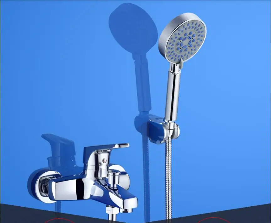 

Copper wall-mounted hot and cold bathtub faucet hot and cold shower set Mixing valve shower LU41123