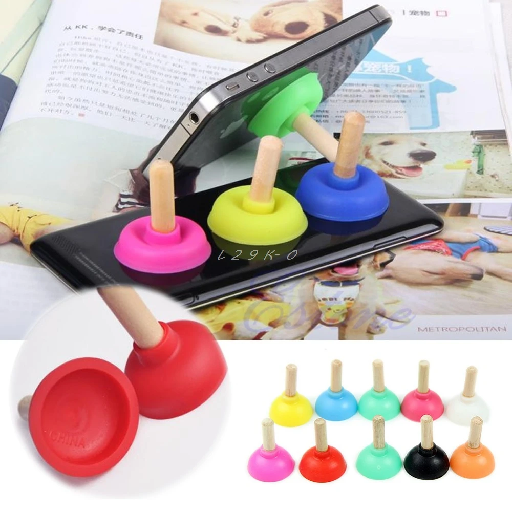 

New Mini Plunger Holders Sucker Stand For Cell Phone i Phone i Pod PSP 5 Colours