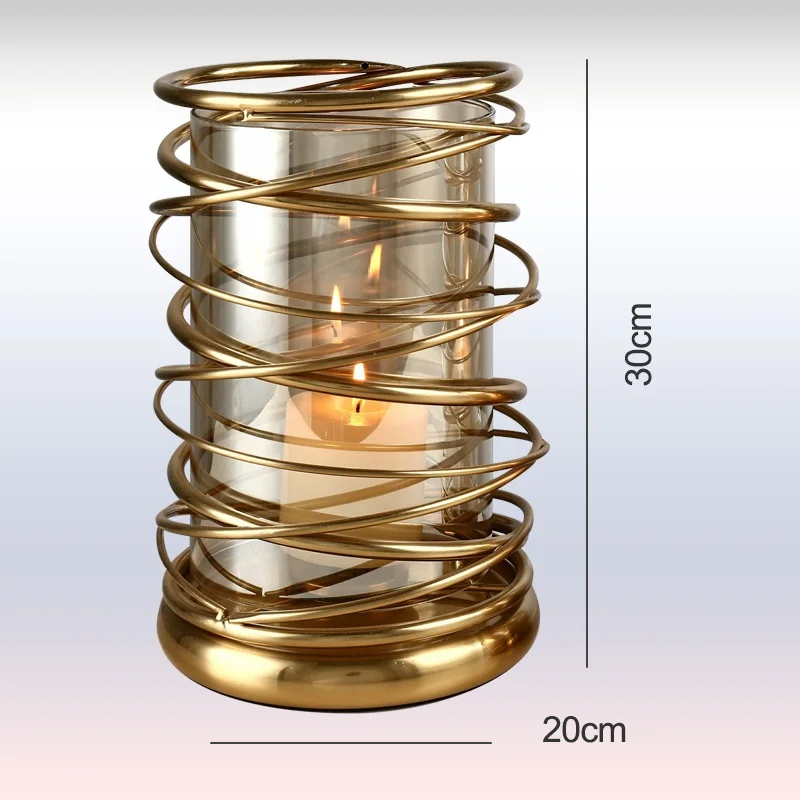 Стеклянная аромалампа с сетой из металли в ванную подсвечники для декора дома подсвечник цилиндр для бани и сауны новогодний подсвечник фонарь декоративный для ужина подсвечник стекло - Цвет: Type-B-M