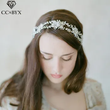 

CC Headband For Girl Crown Luxury Hairbands Romantic Double Row Crystal Wedding Hair Accessories For Bridal Jewelry Gifts O035