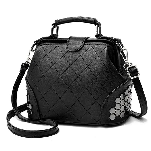 Дизайнер Высокое качество сумка для женщин Повседневное заклепки Лоскутная сумка-мессенджер сумки на ремне Марка Роскошные Сумки Для