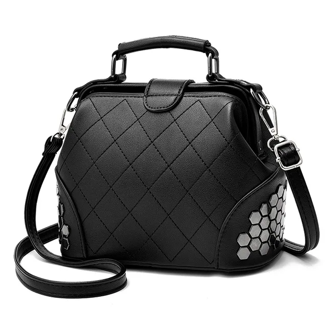 Designer High Quality Tote Bag For Female Casual Rivet Patchwork Messenger Shoulder Bags Brand ...