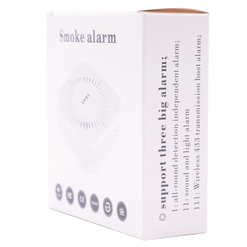 Buy 433MHz Wireless Smoke Detector Fire Security Alarm Protection Smart Sensor for Smart Home Automation Works with RF Bridge