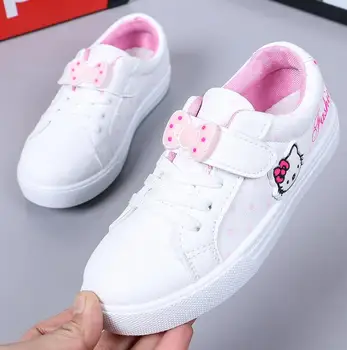 

Hot KT Shoes For Girls Kids Casual Sneakers Sports Running Shoes Children Cartoon Flats With Cute Bow-knot Shoes