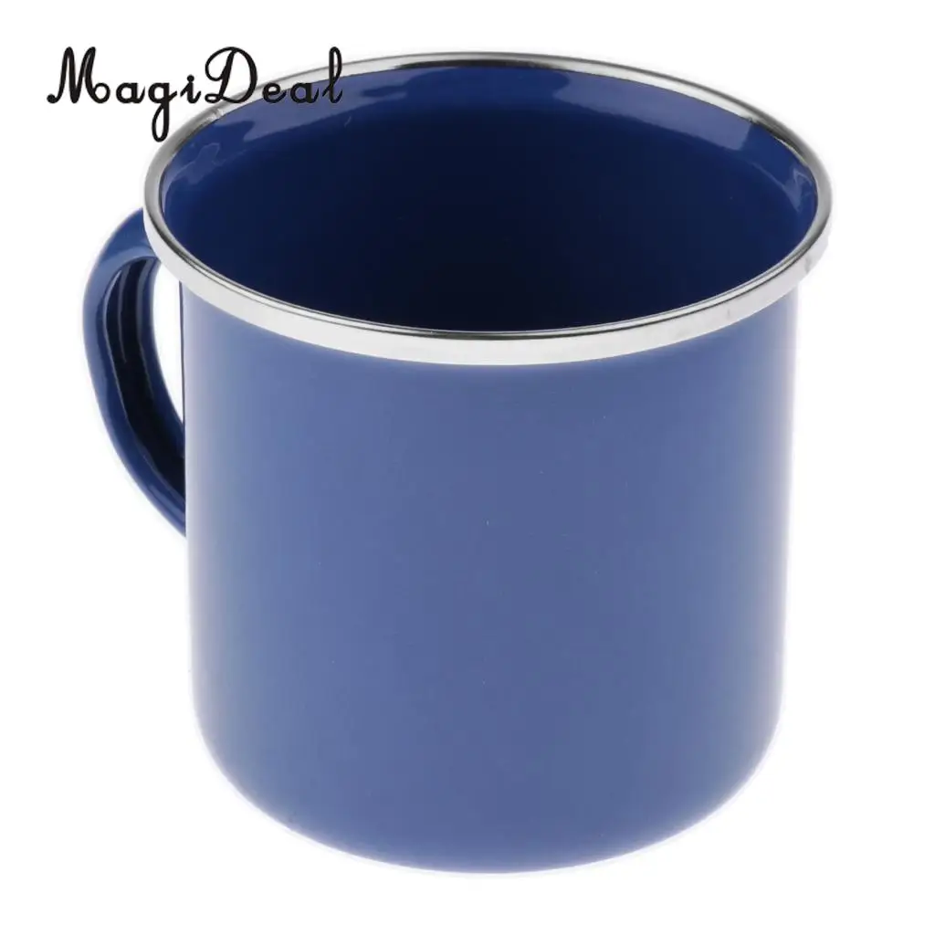 MagiDeal Camping Enamel Mug Cup Enamelware Tea Coffee Mug Vintage Style Great Gift