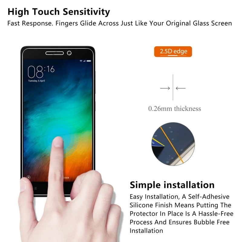 2.5D 0,26 мм 9H Премиум Закаленное стекло для Xiaomi Redmi 3 s Защитная пленка для экрана для Xiaomi Redmi 3 s pro 3 s 3X стекло