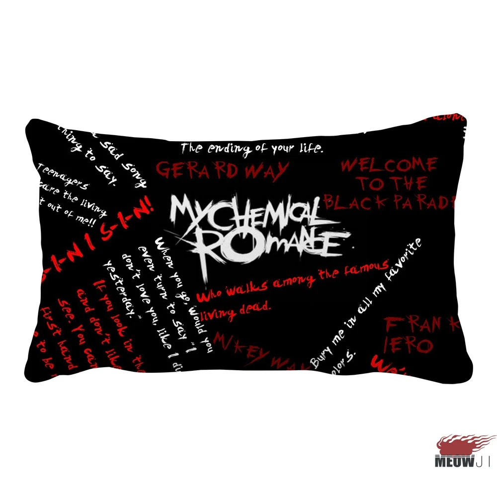 

My Chemical Romance Band Multi Size Rectangle Throw Pillow Case Free Shipping