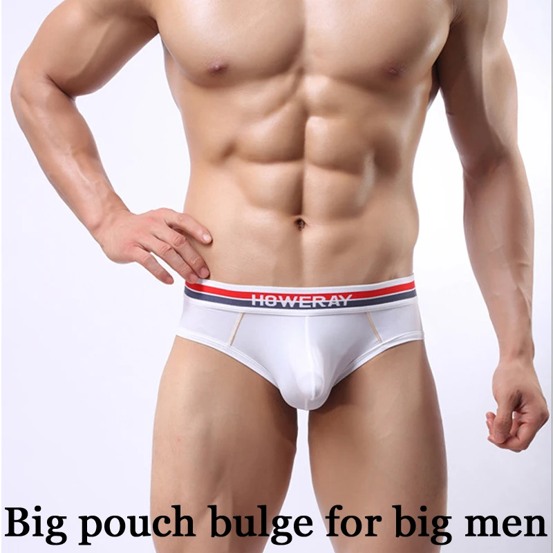 Howe Ray Brand Ice Silk Mens Underwear Briefs Bulge Big Penis Pouch Men Briefs Enhance Sexy Seamless Male Panties Low Rise 2018