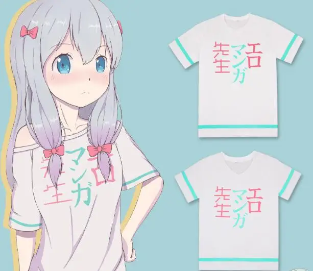 

Eromanga Sensei T-shirts Sagiri Izumi Cosplay Ero Manga Sensei T shirts Short Sleeve Summer women shirt men Tees