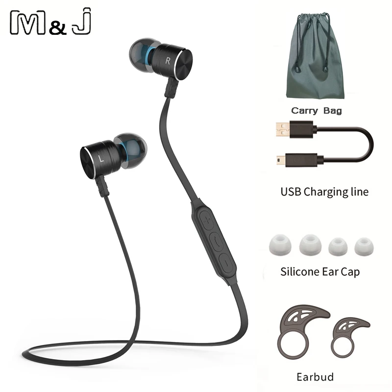 M&J BX325 kovový magnet do ucha sluchátko Bluetooth headset bezdrátový sport běžící stereo hlavní sluchátka sluchátka s mikrofonem