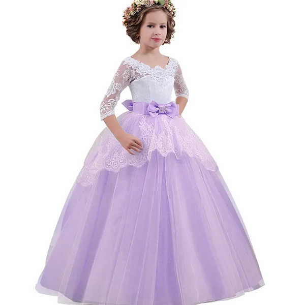 Lace Princess Girls Dress Kids Dresses For Girls Party Dress Bridesmaid Dresses Sleeveless
