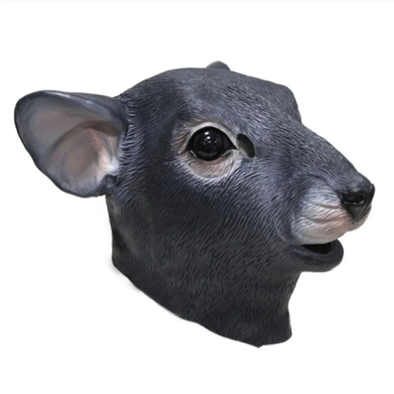 Хэллоуин мышь полная голова мыши латекс животных вечерние маскарадный костюм маска крысы