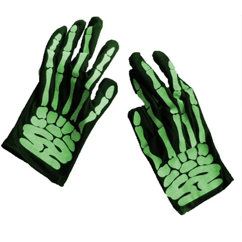 

Cycling gloves bike glove halloween skeleton hand bones gloves ghost festival halloween cosplay performance props out