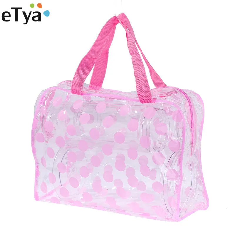 

eTya 2019 PVC Clear Travel Accessories Packing Organizers Bags Dot Sanitary Sock Wash Underwear Cosmetic Toiletries Bag Pouch