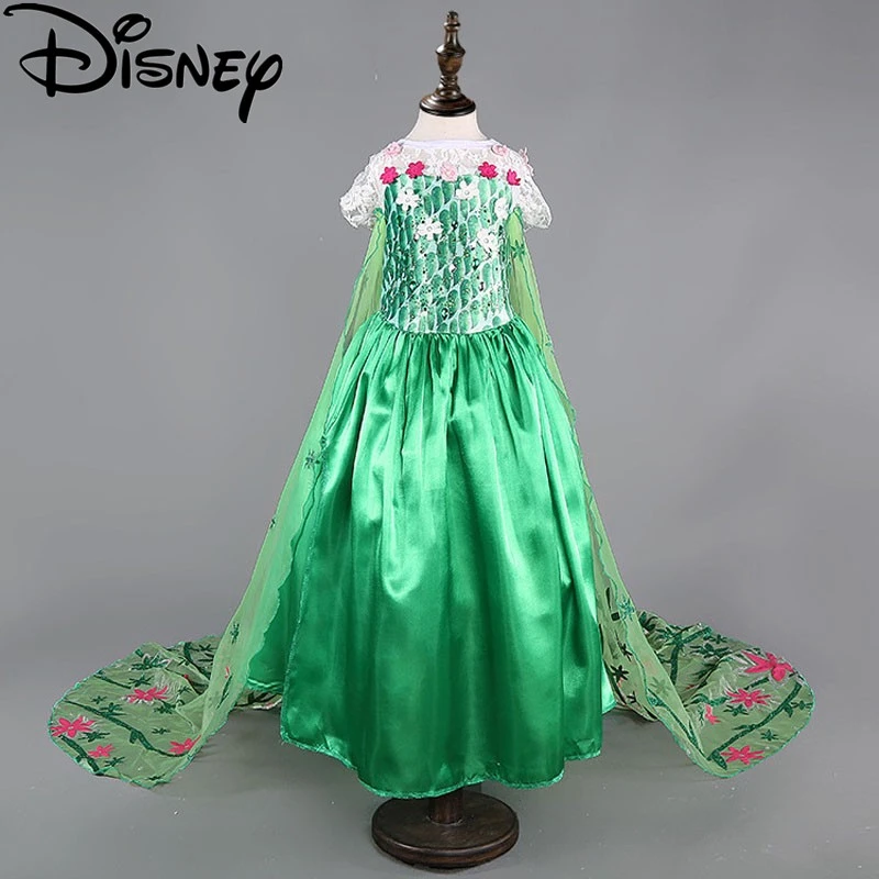 anna frozen dress green