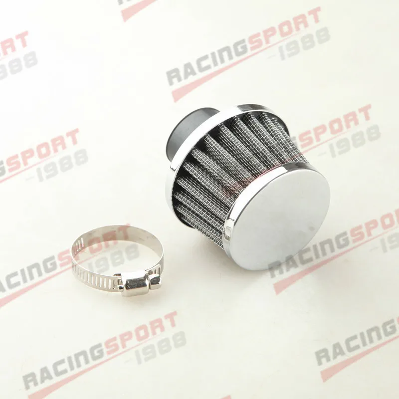 Universal 25mm 1" Car Cold Air Intake Filter Turbo Vent Crankcase Breather Black