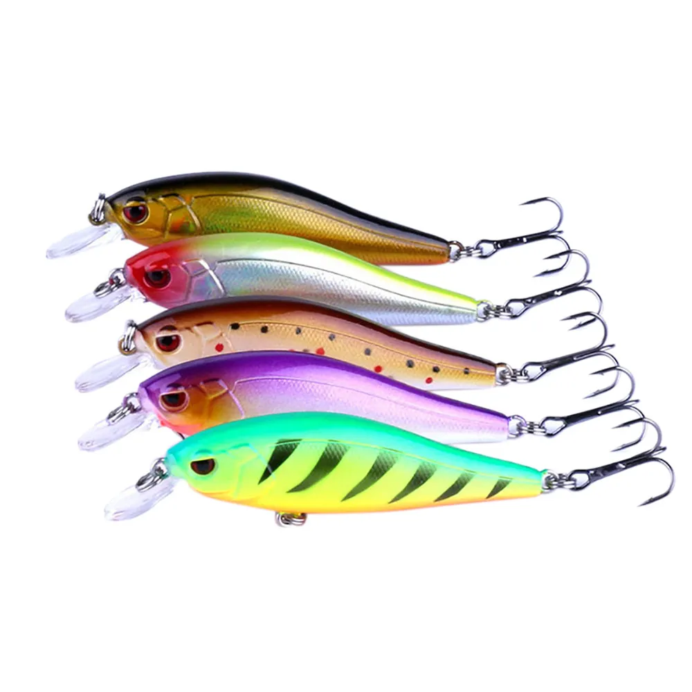 1Pcs 8CM 7G Lures Hard Bait Plastic Bait Worms Fishing Lure With Salt Fishing Popper Silicone Bait Crankbait  Minnow W30410
