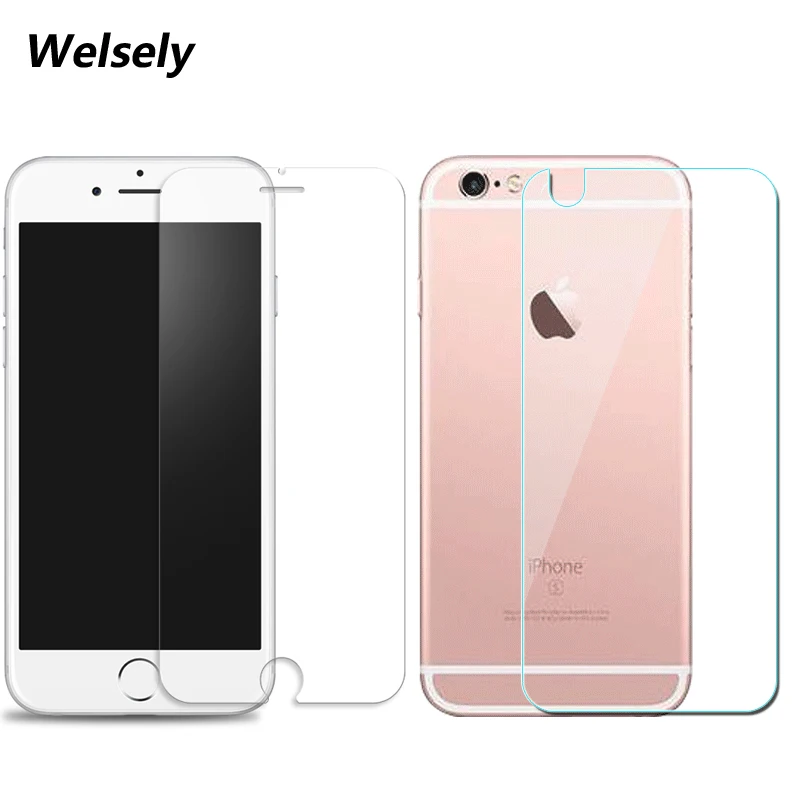 

Front LCD Screen Protector Back Cover trasparente Tempered Glass Protective HD Film Shield For iphone 6 6s 6 plus Accessories