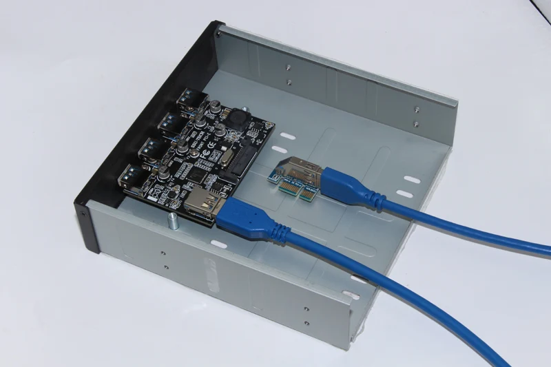 USB 3 0 PCI E 1x к 4 портам карта 5 25 &quotFloppy Bay передняя панель USB3.0 концентратор сплиттер