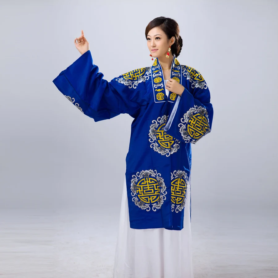 Унисекс драматическая одежда костюмы Пекинский Театральный Костюм Традиционный Huang mei yue Opera драматургический костюм платье
