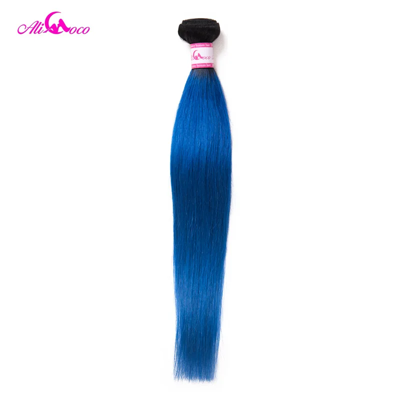 Ali Coco Brazilian Straight Hair 1/3/4 Bundles 1B/Blue Color 100% Human Hair Weave Extensions 10-30 Inch Remy Hair Weave Bundles Ali Coco Brazilian Straight Hair 1/3/4 Bundles 1B/Blue Color 100% Human Hair Weave Extensions 10-30 Inch Remy Hair Weave Bundles