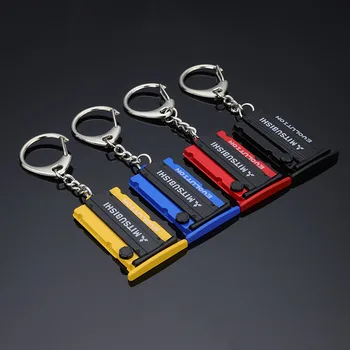

HKOBDII Car Styling Turbine Engine Cover Key Button Modification Style Keychain Metal Key Chain Key Ring for Mitsubishi