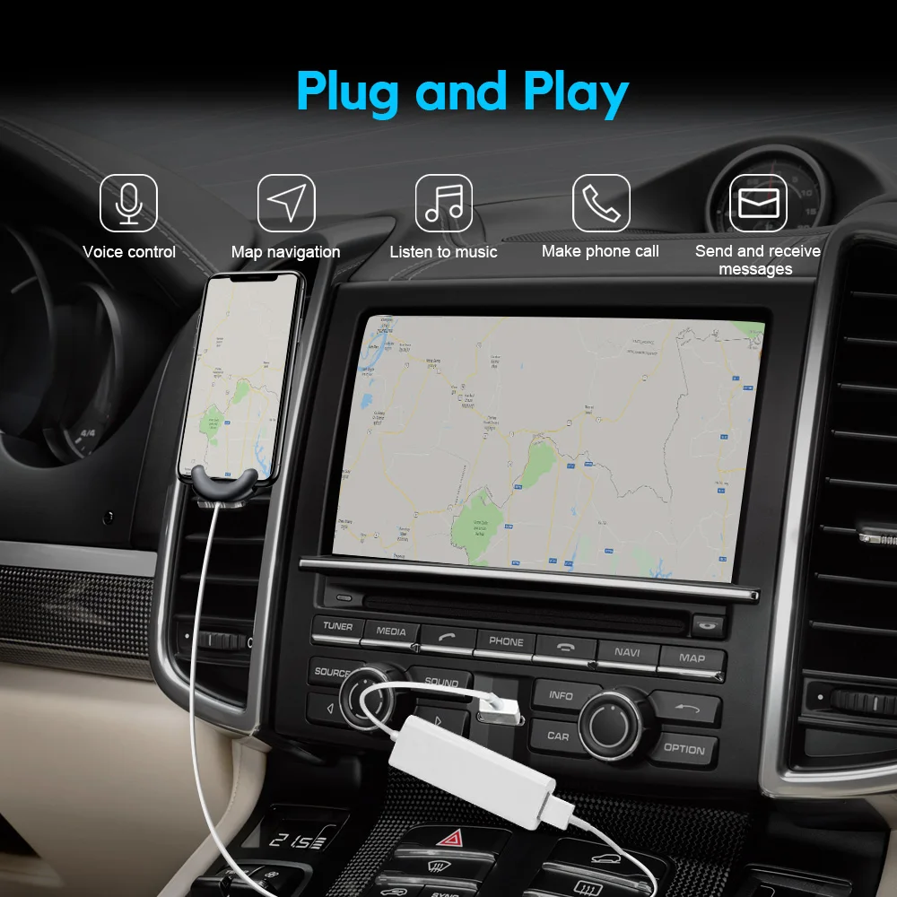 USB Smart Link Apple Внешний порт Carplay для Android навигационный плеер мини USB Carplay палка с Android авто