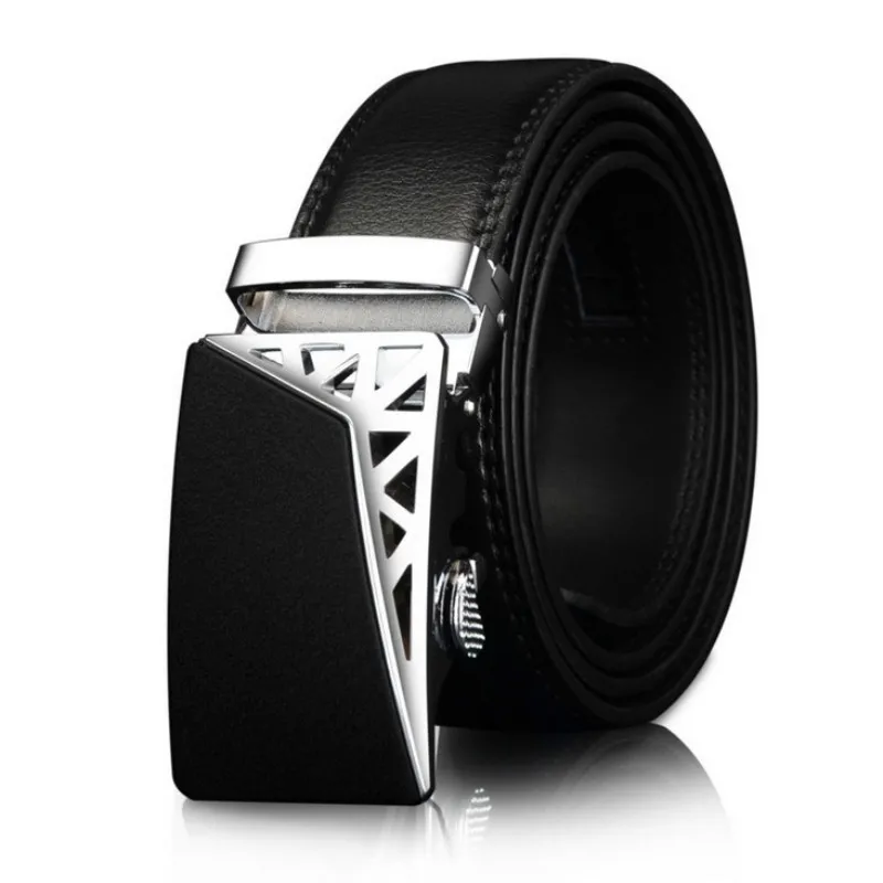 

SOEI Automatic Ratchet Pure Metal Buckle Casual Leather belts Waist 30-44 Brown Belts For Men Top Cow Genuine Leather Belt Men