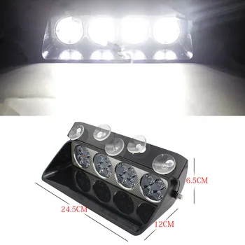 

XYIVYG 48W 16 LED Car Dashboard Emergency Warning Flash Strobe Light 12V White Flashing Lamp